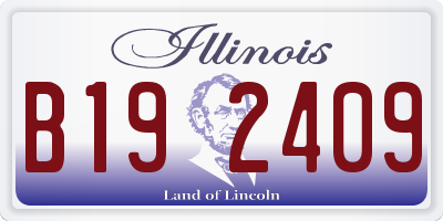 IL license plate B192409