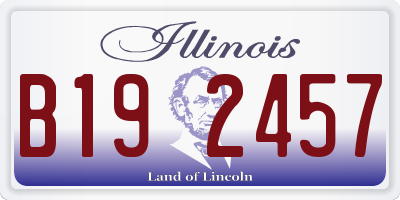 IL license plate B192457