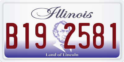 IL license plate B192581