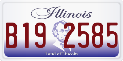 IL license plate B192585