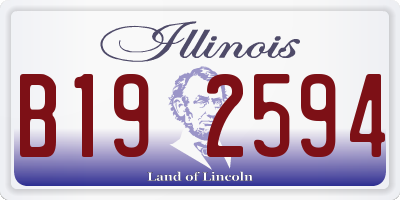 IL license plate B192594