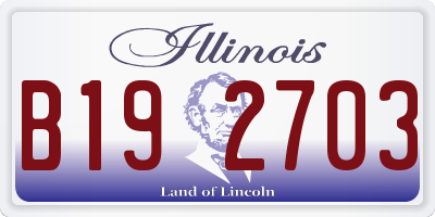 IL license plate B192703