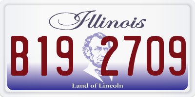IL license plate B192709