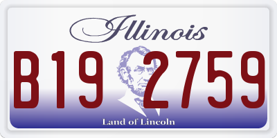 IL license plate B192759