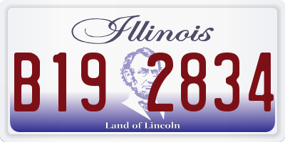 IL license plate B192834