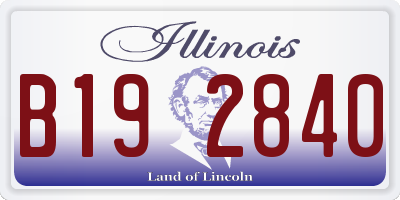 IL license plate B192840