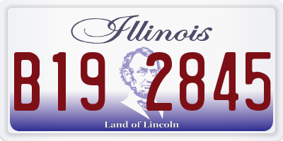 IL license plate B192845