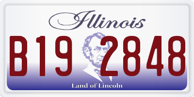 IL license plate B192848
