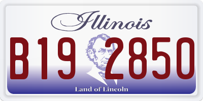 IL license plate B192850