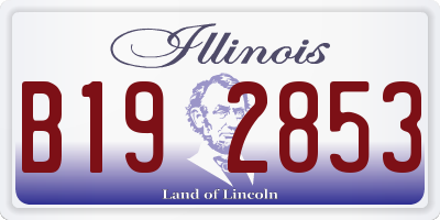 IL license plate B192853