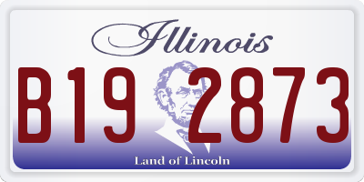 IL license plate B192873