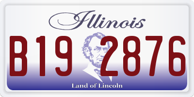 IL license plate B192876