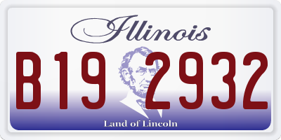 IL license plate B192932