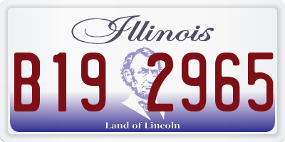 IL license plate B192965