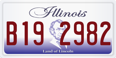 IL license plate B192982