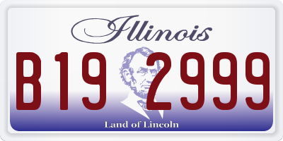 IL license plate B192999