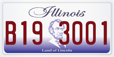 IL license plate B193001