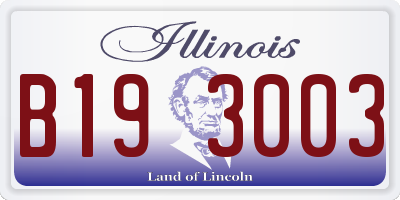 IL license plate B193003