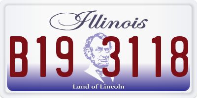 IL license plate B193118