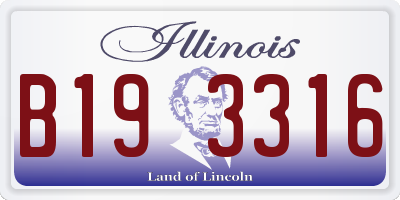 IL license plate B193316