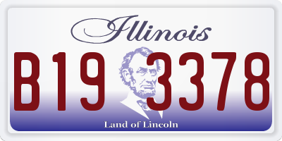 IL license plate B193378