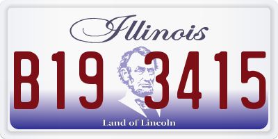 IL license plate B193415