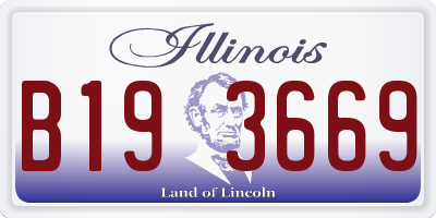 IL license plate B193669