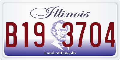 IL license plate B193704