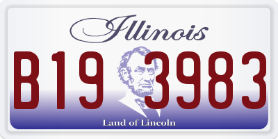 IL license plate B193983
