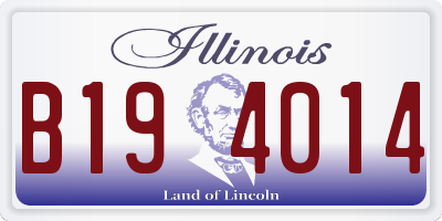 IL license plate B194014