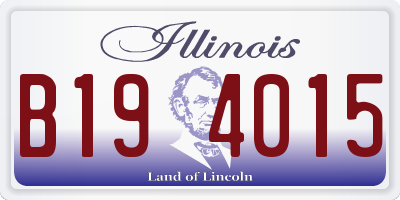 IL license plate B194015
