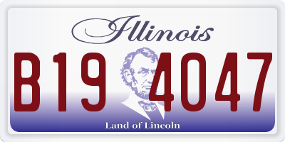 IL license plate B194047