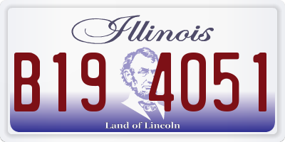 IL license plate B194051