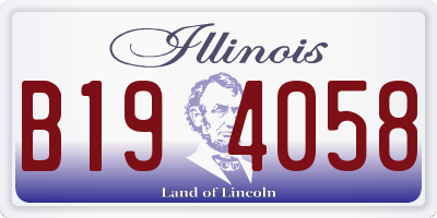 IL license plate B194058
