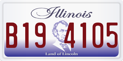 IL license plate B194105
