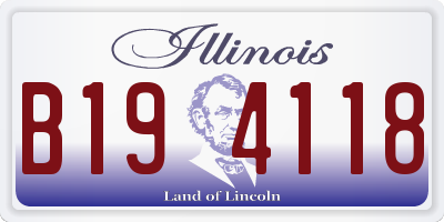 IL license plate B194118