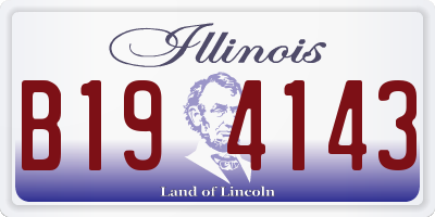 IL license plate B194143