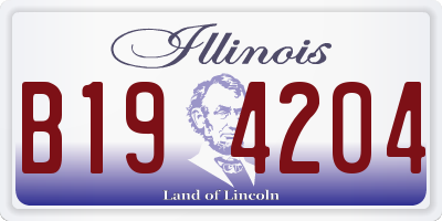 IL license plate B194204