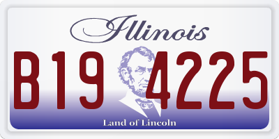 IL license plate B194225