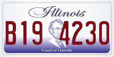 IL license plate B194230