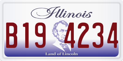 IL license plate B194234