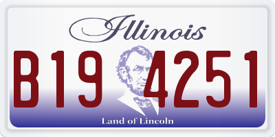 IL license plate B194251