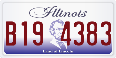 IL license plate B194383