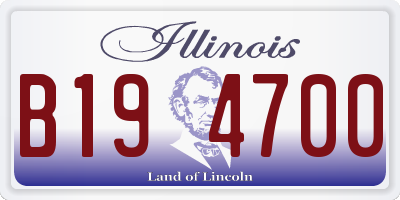IL license plate B194700