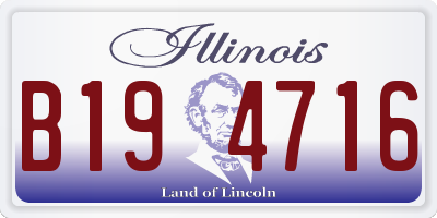 IL license plate B194716