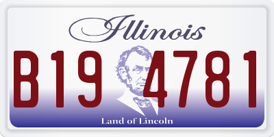 IL license plate B194781