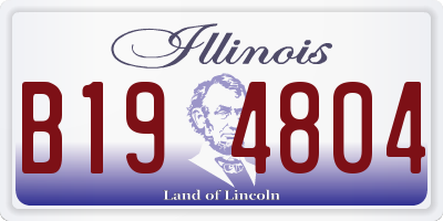 IL license plate B194804
