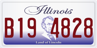 IL license plate B194828