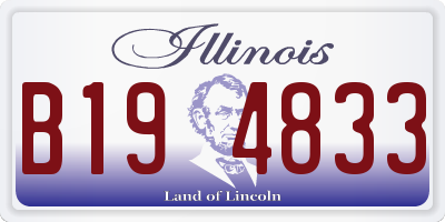 IL license plate B194833