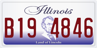 IL license plate B194846